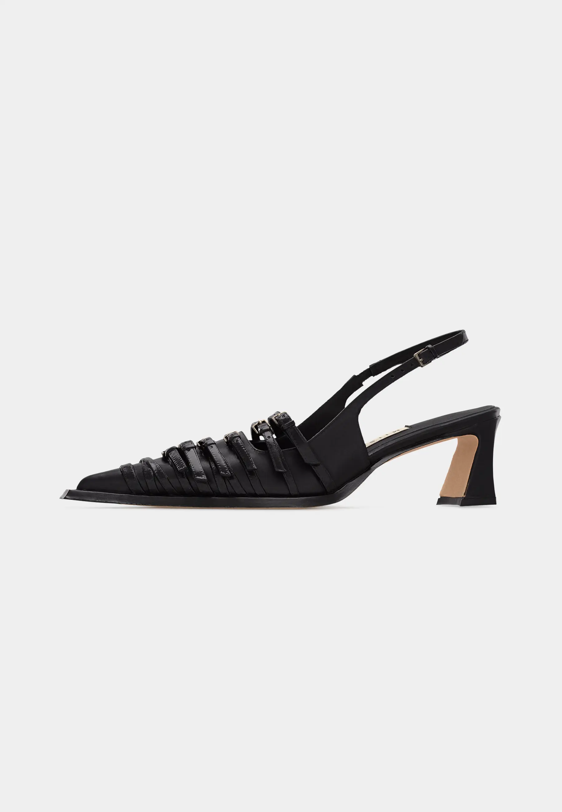 Nirali Black Strappy Courts