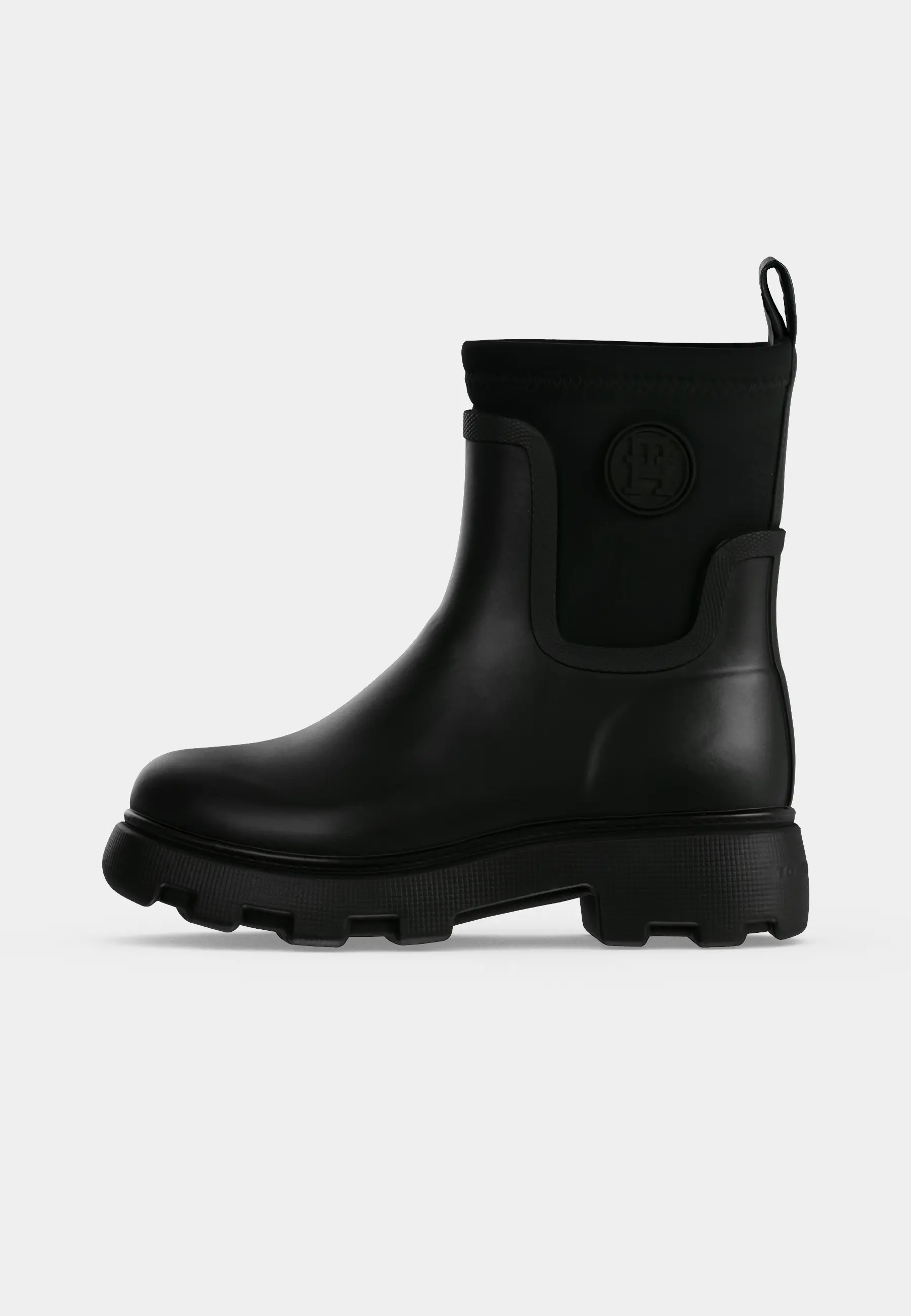 STAMP WARM ANKLE RAIN BOOT