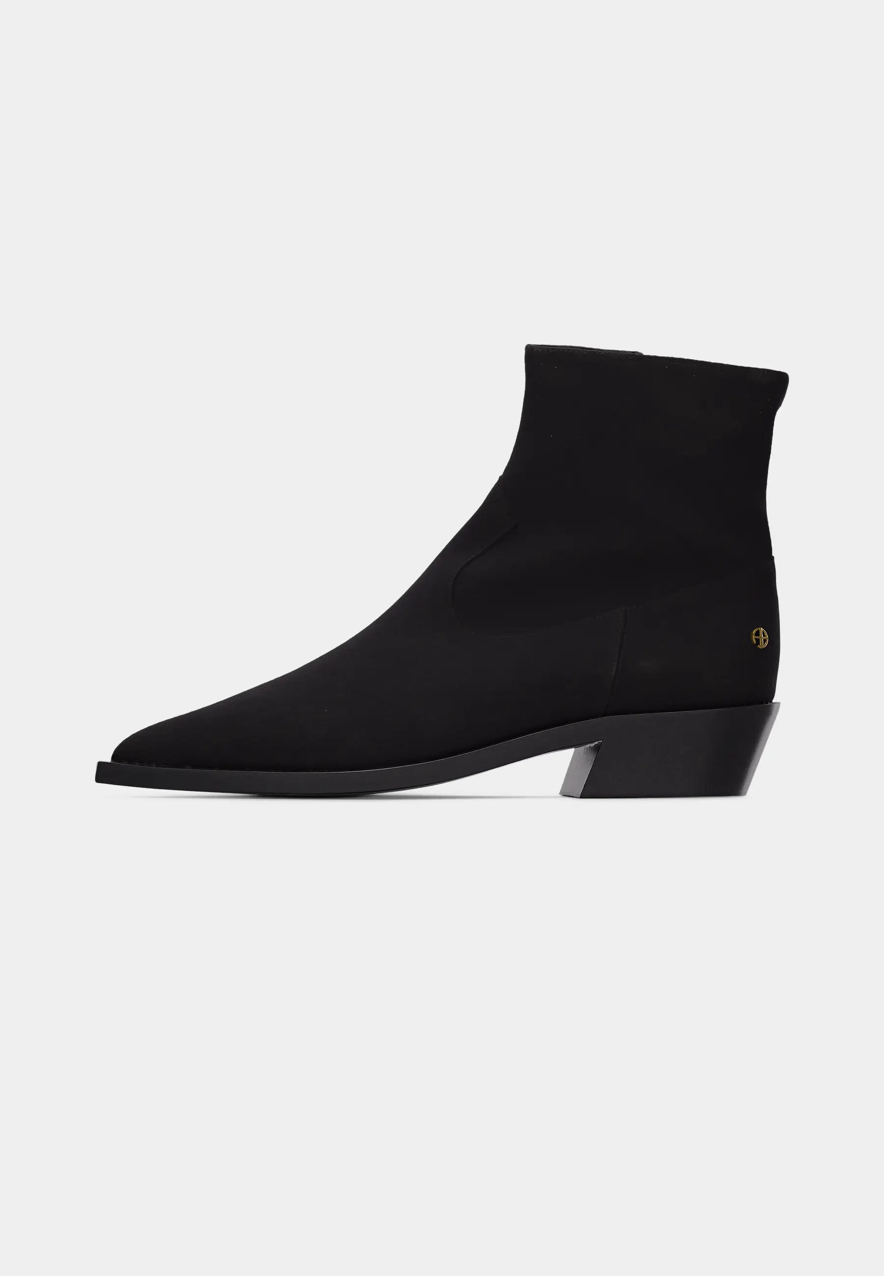 BEKAH FLAT WESTERN BOOTS - BLACK SUEDE